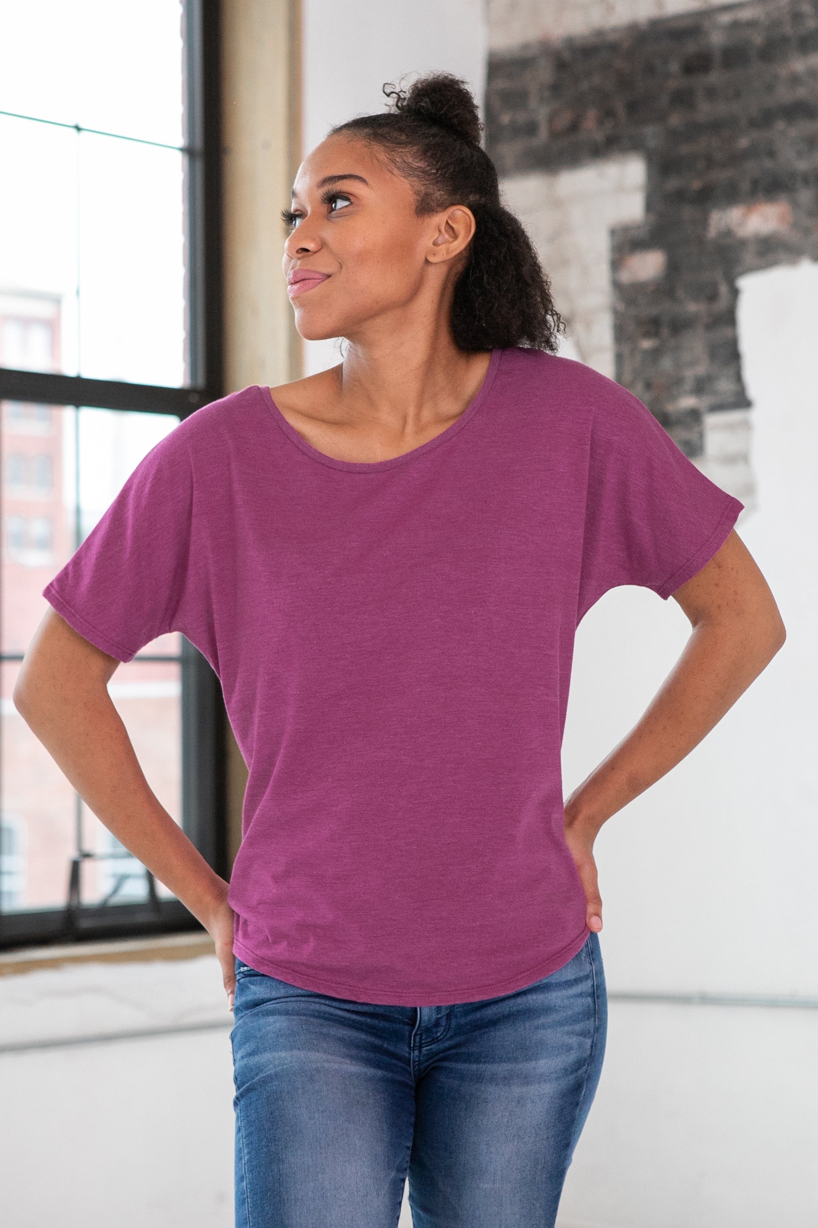 Ladies Eco-Triblend Flowy Tee