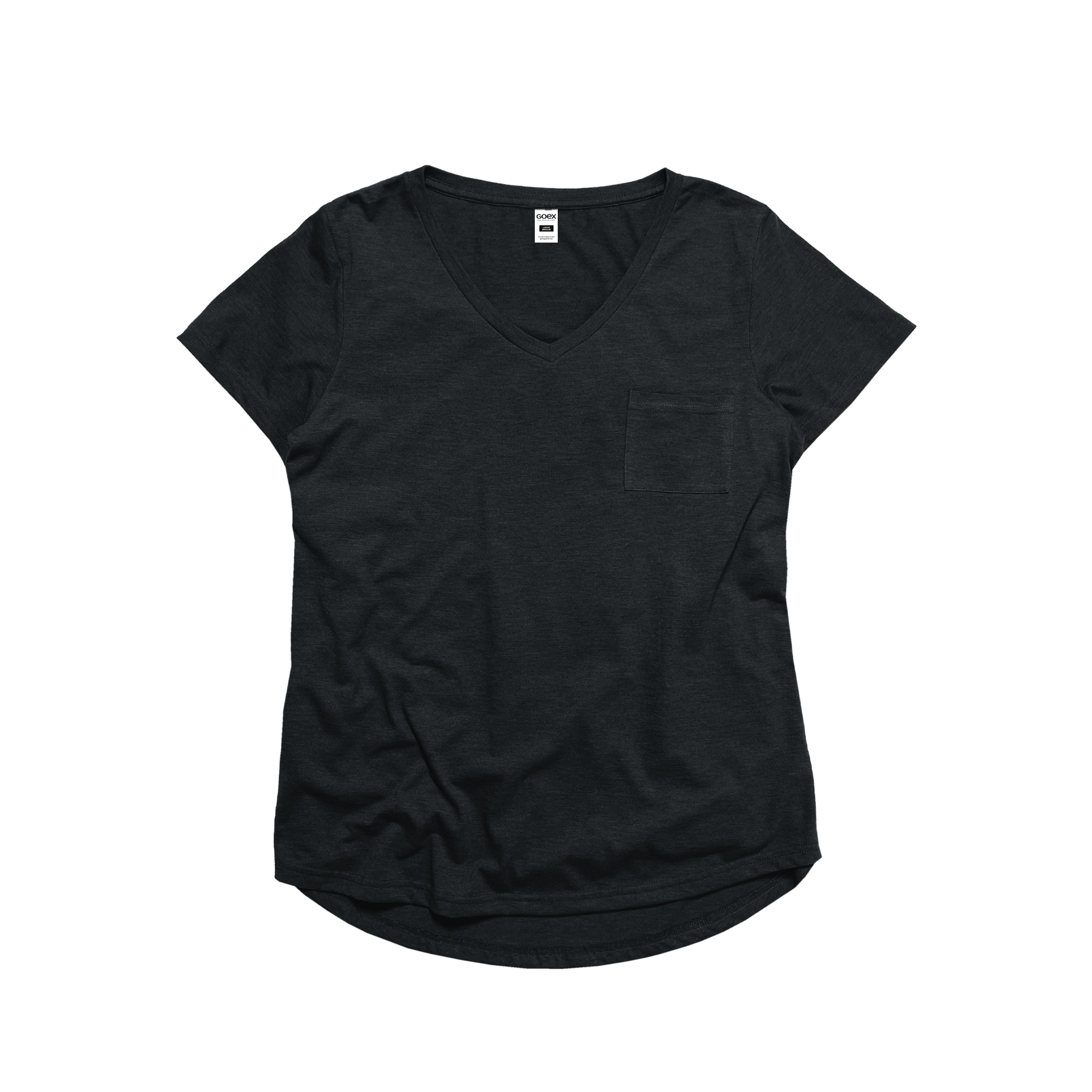 Ladies Eco-Triblend Drop Hem V-Neck Pocket Tee
