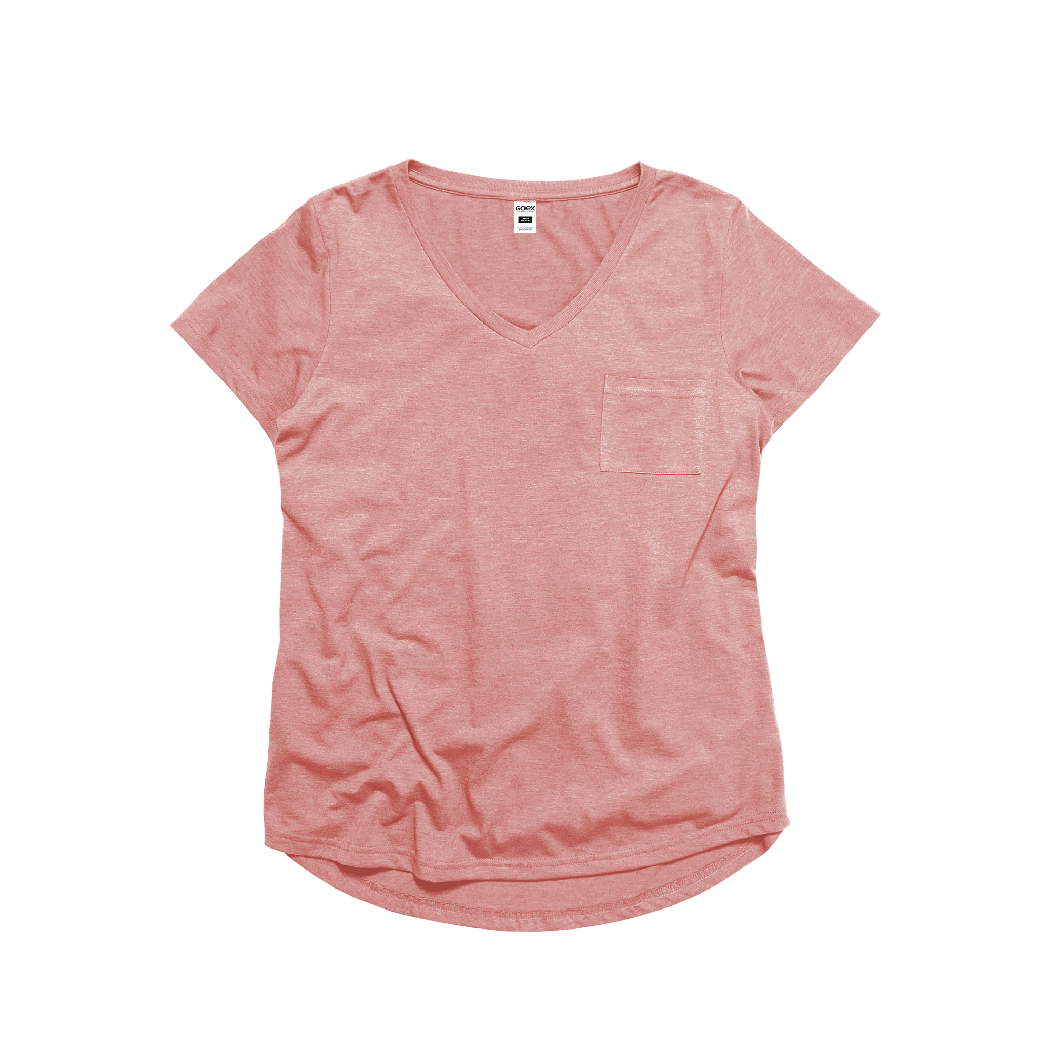 Ladies Eco-Triblend Drop Hem V-Neck Pocket Tee