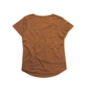 Ladies Eco-Triblend Drop Hem V-Neck Pocket Tee