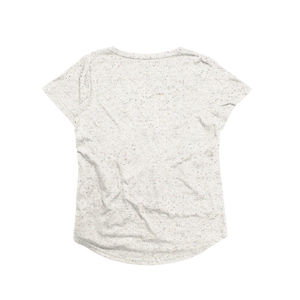 Ladies Eco-Triblend Drop Hem V-Neck Pocket Tee