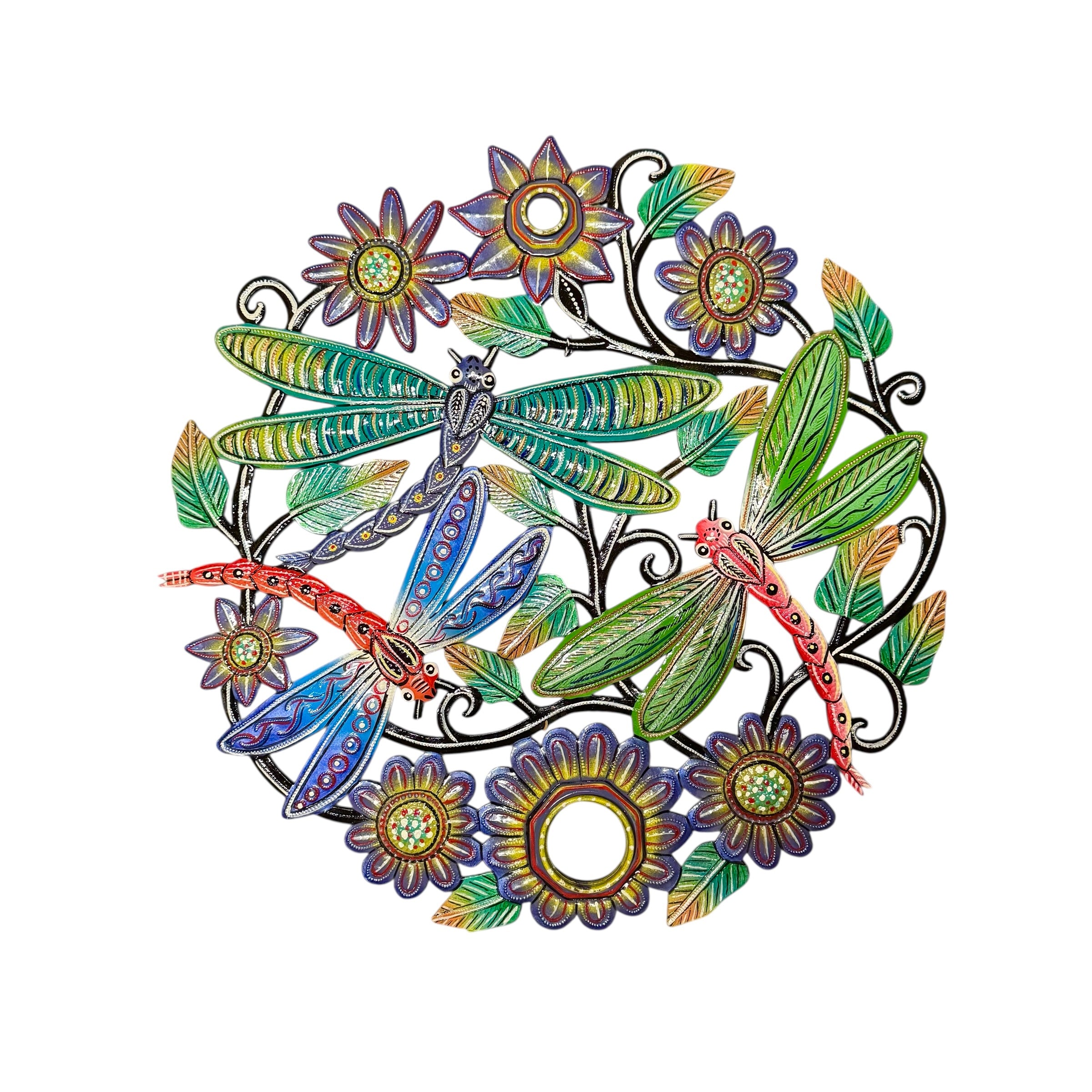 Dragonfly Oil Drum Top- Painted