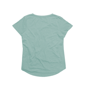Ladies Eco-Triblend Drop Hem V-Neck Pocket Tee