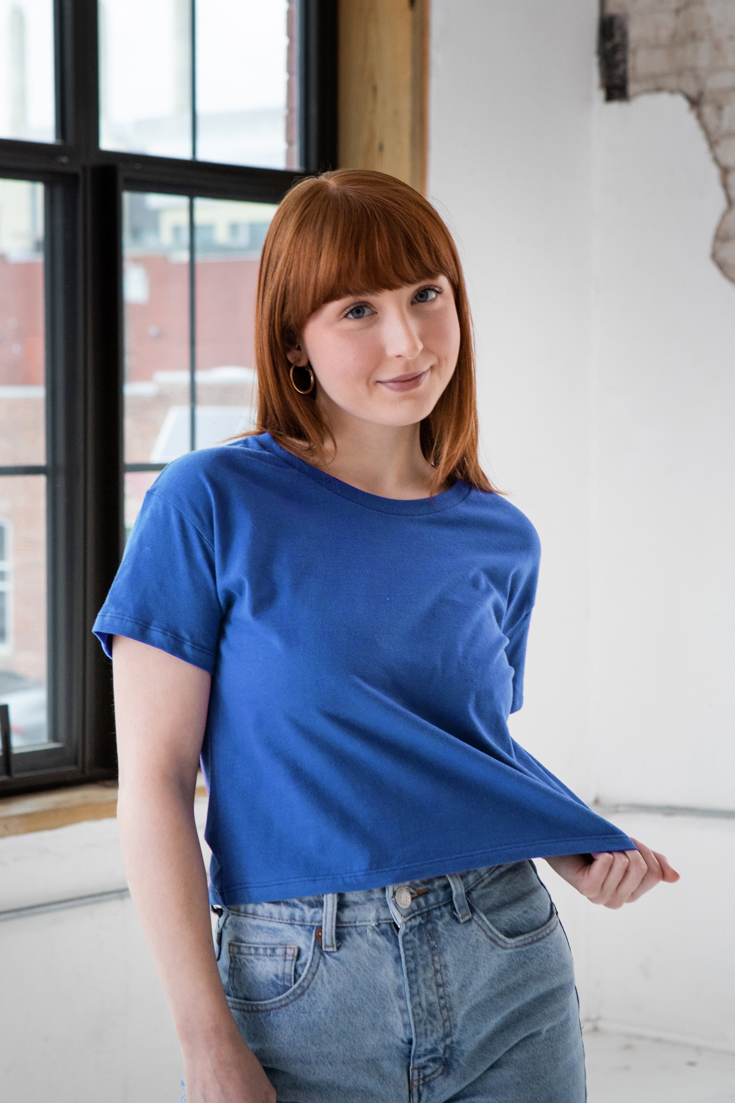 Ladies Premium Cotton Crop Tee