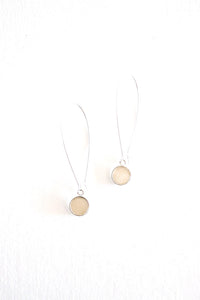 Angie Earrings - Silver Bone