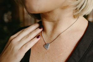 Aluminum Heart Necklace