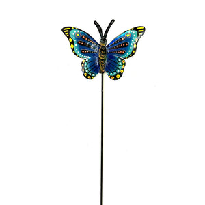 Dark Blue Butterfly Garden Stake