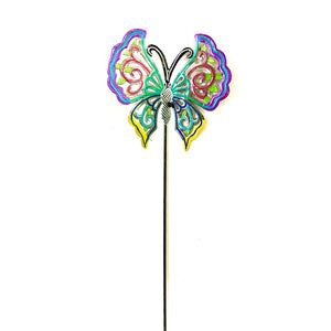 Butterfly Bouquet Garden Stake- Purple/ Yellow