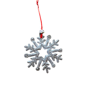 Steel Drum Snowflake Ornament