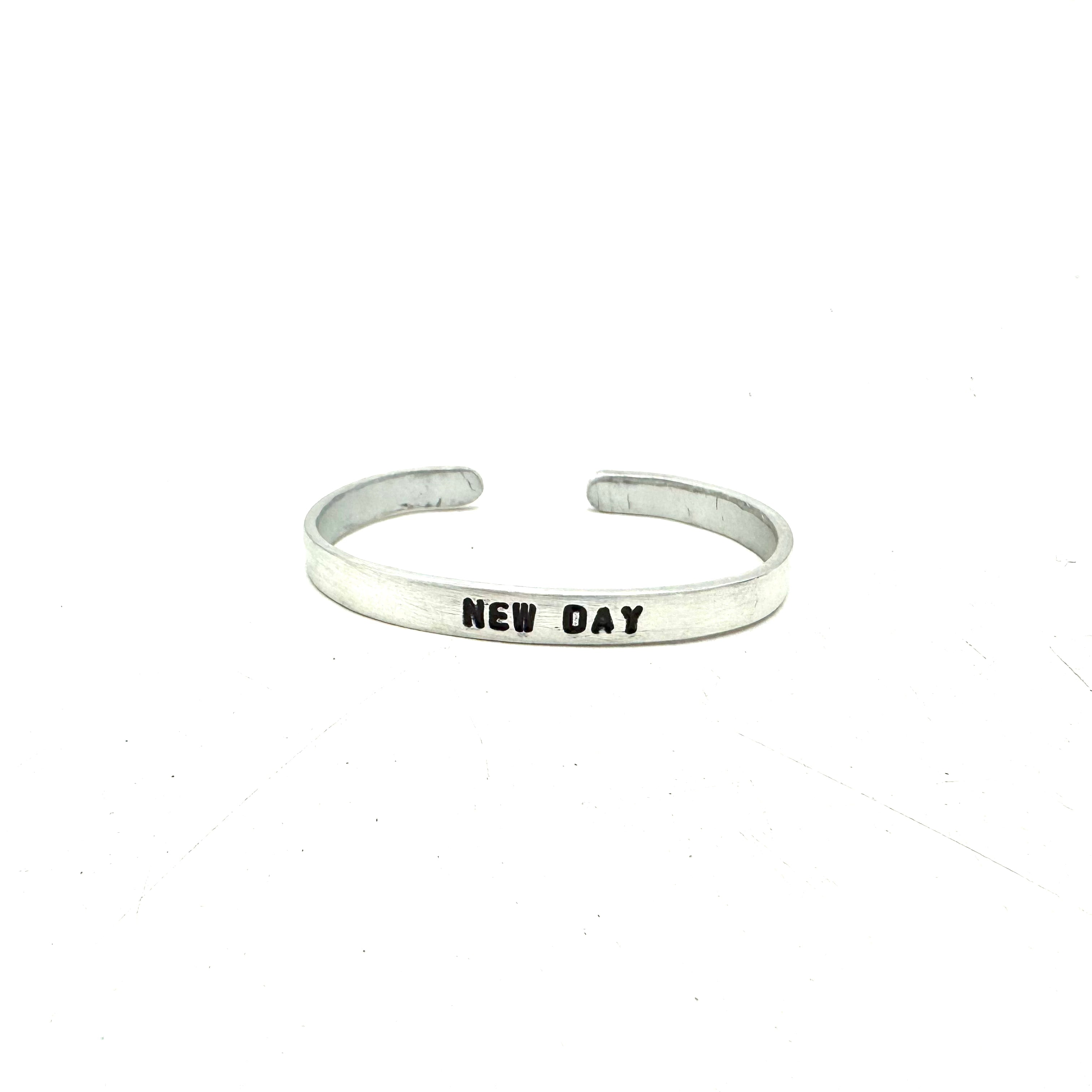 Inspirational Aluminum Cuff- New Day