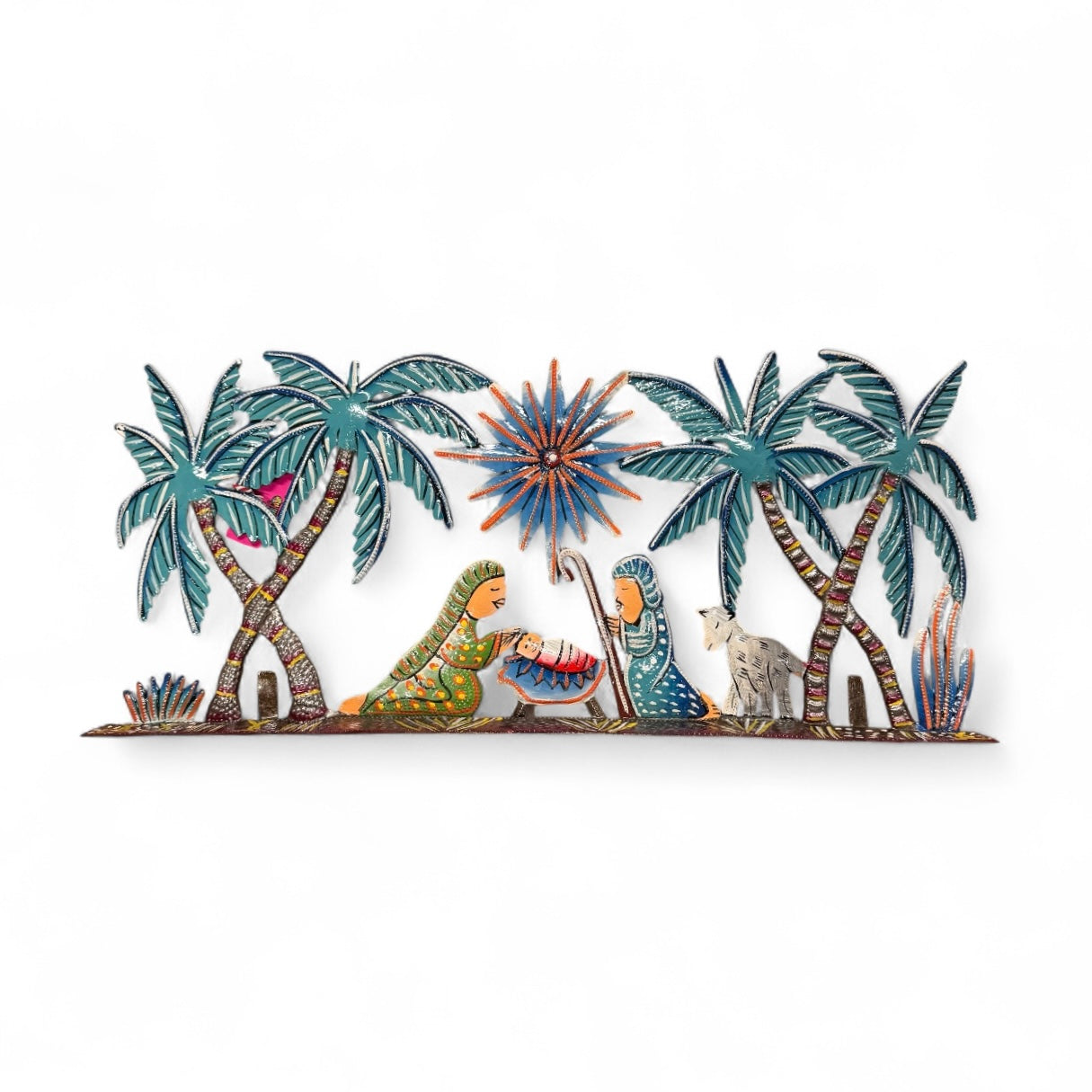 Nesmy Blue Palm Nativity