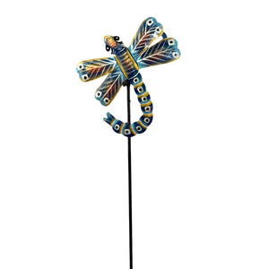 Little Blue Dragonfly Garden Stake