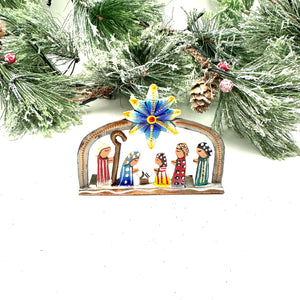 Painted Dome Mini Standing Nativity