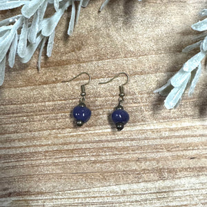 Simple Ceramic Earring- Deep Purple
