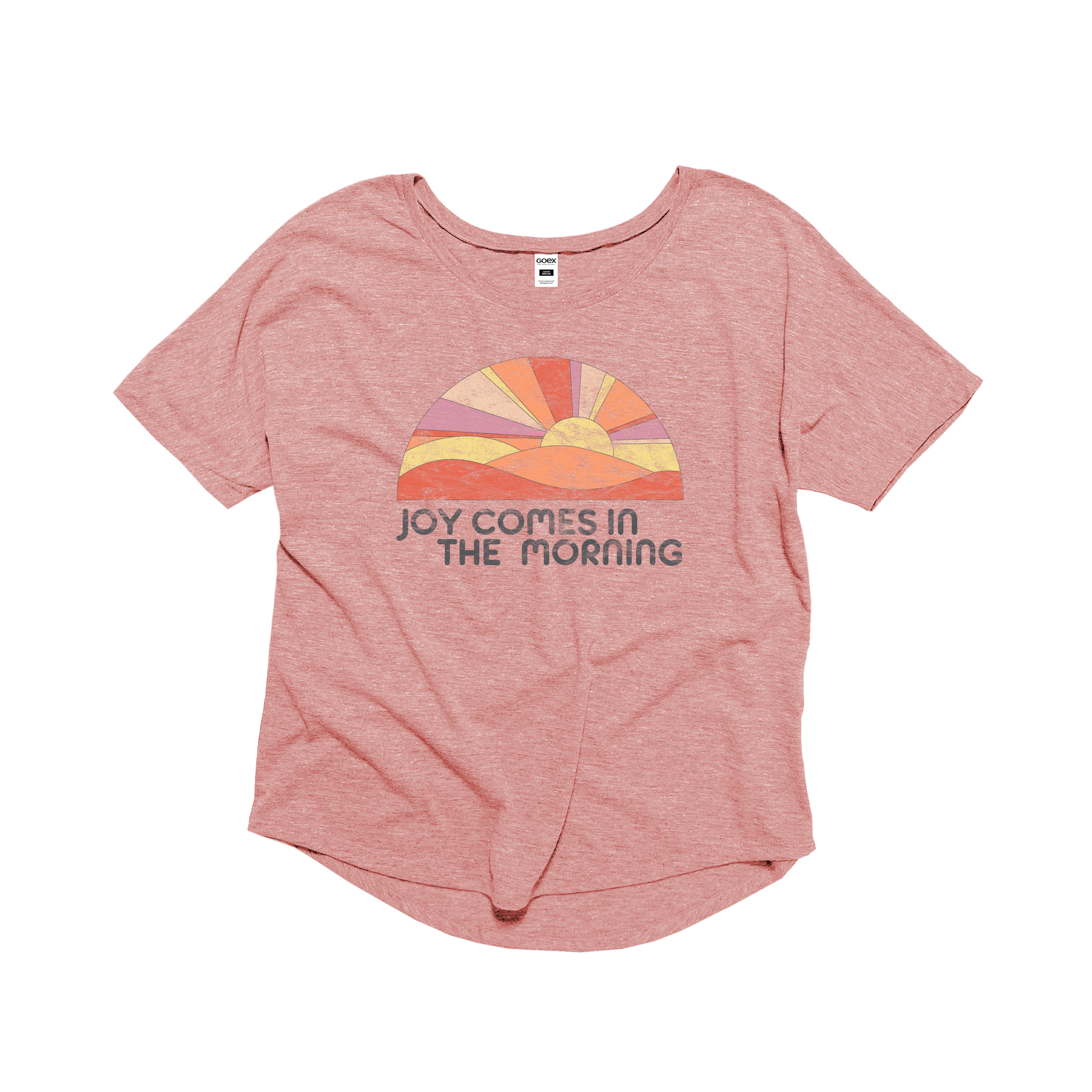 Joy Comes in the Morning Ladies Flowy Eco-Triblend Tee
