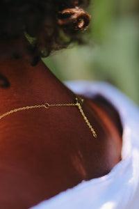 Hope Necklace - Tangerine (Ceramic and Gold)