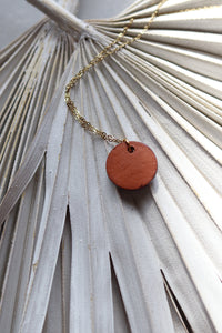 Hope Necklace - Tangerine (Ceramic and Gold)