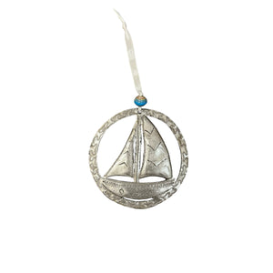 Steel Sailboat Ornament