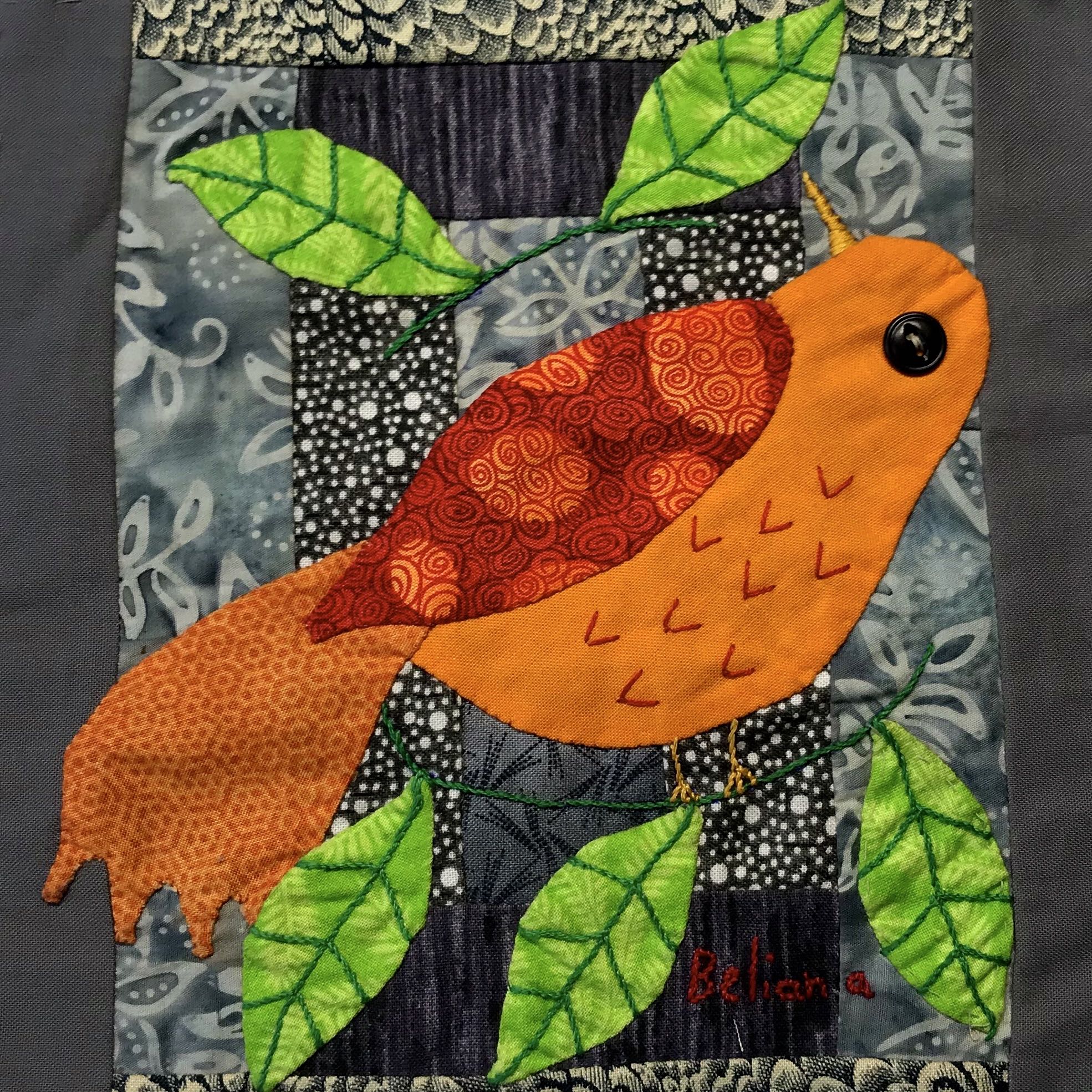 Birds of Hope Framed Mini Quilt #3