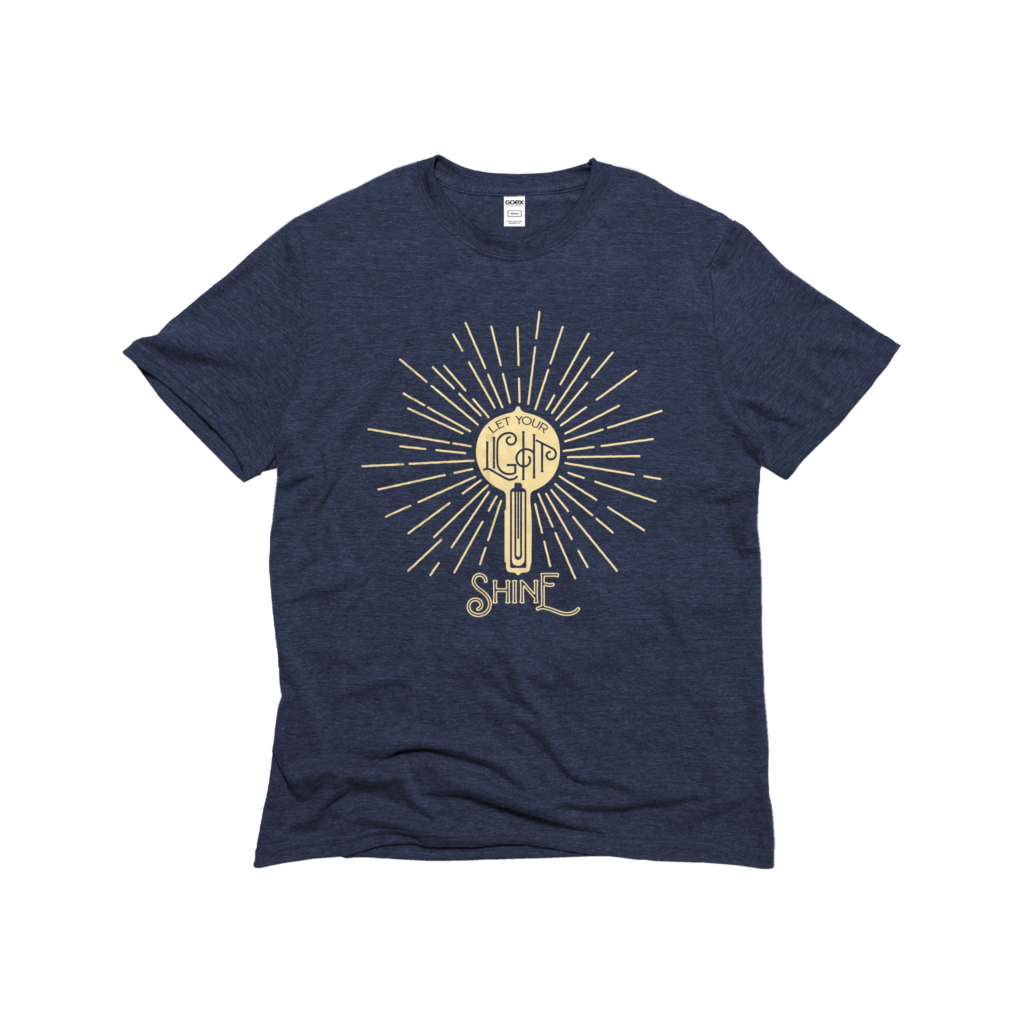 Let your Light Shine Gold Foil Unisex Eco-Triblend Tee