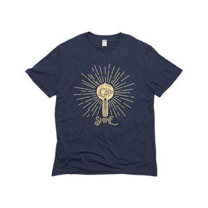 Let your Light Shine Gold Foil Unisex Eco-Triblend Tee