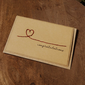 Congratulations with Heart Greeting Cards