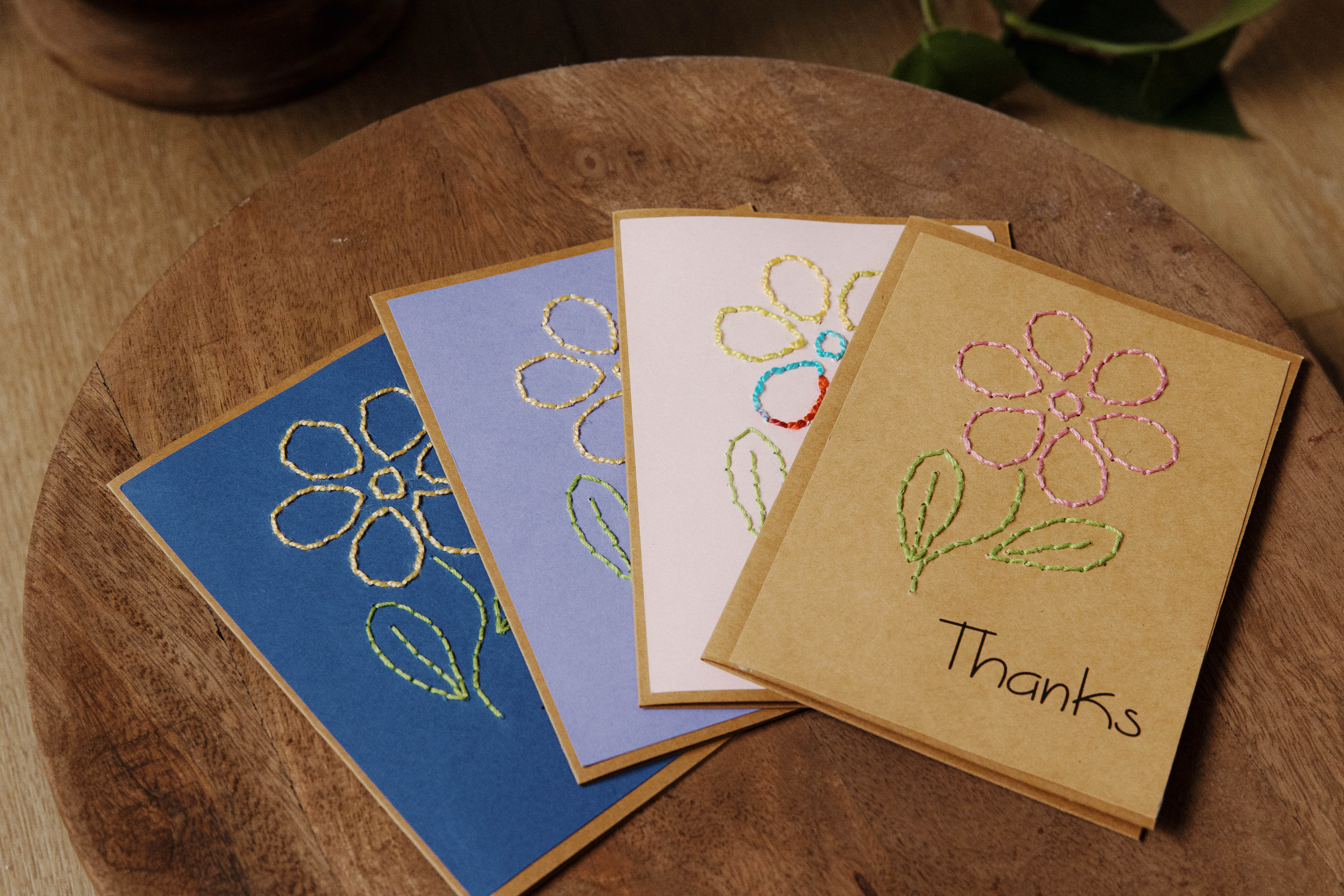 Thanks Floral Greeting Cards