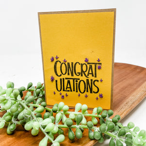 Congratulations with mini stars Greeting Cards