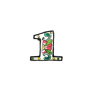 Painted Numbers - White