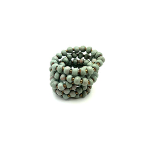Simple Ceramic Bracelet- Slate Blue Speckles