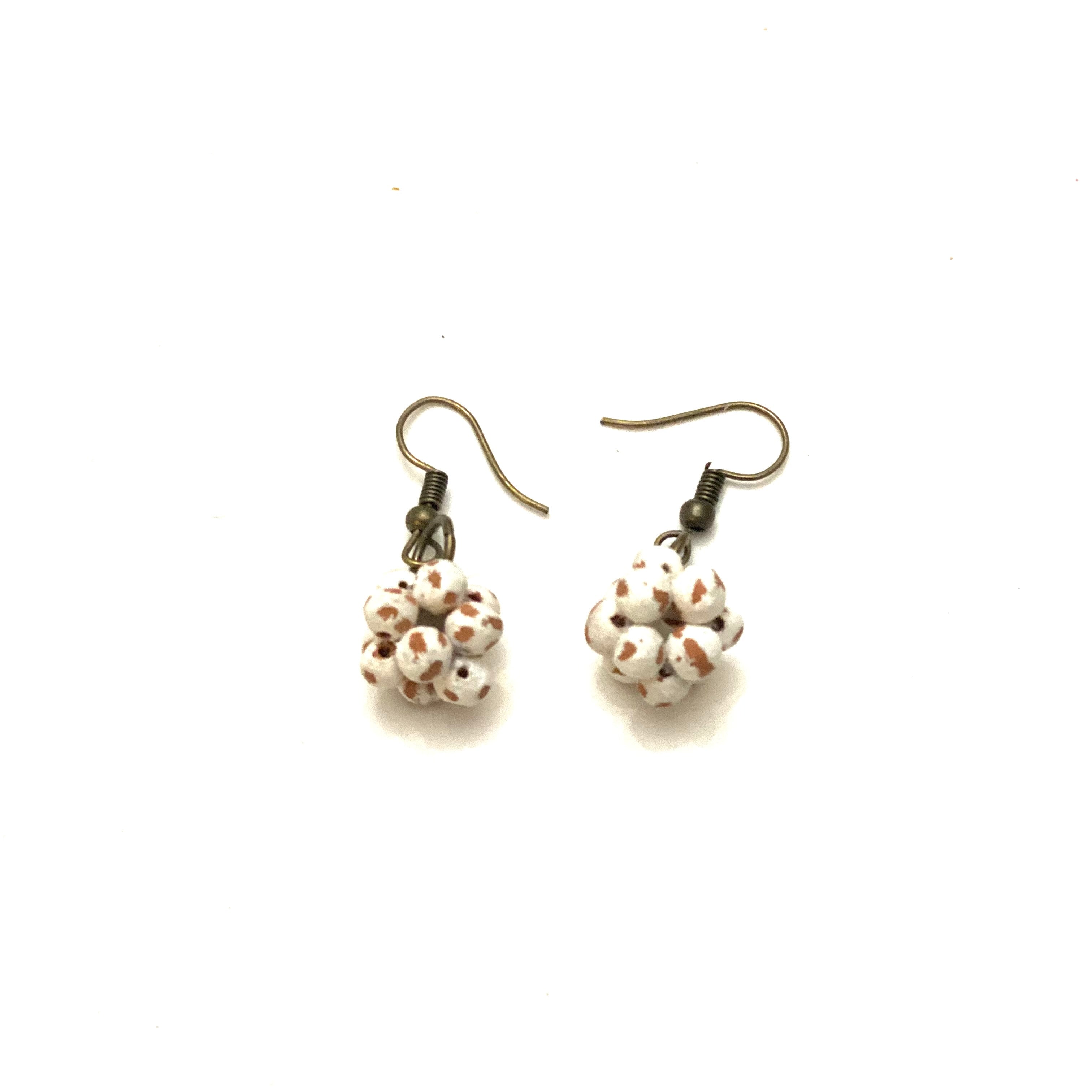 Micro-bead Ceramic Popcorn Earrings