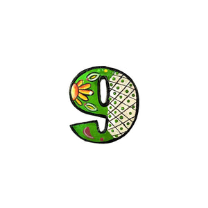 Painted Numbers - Green
