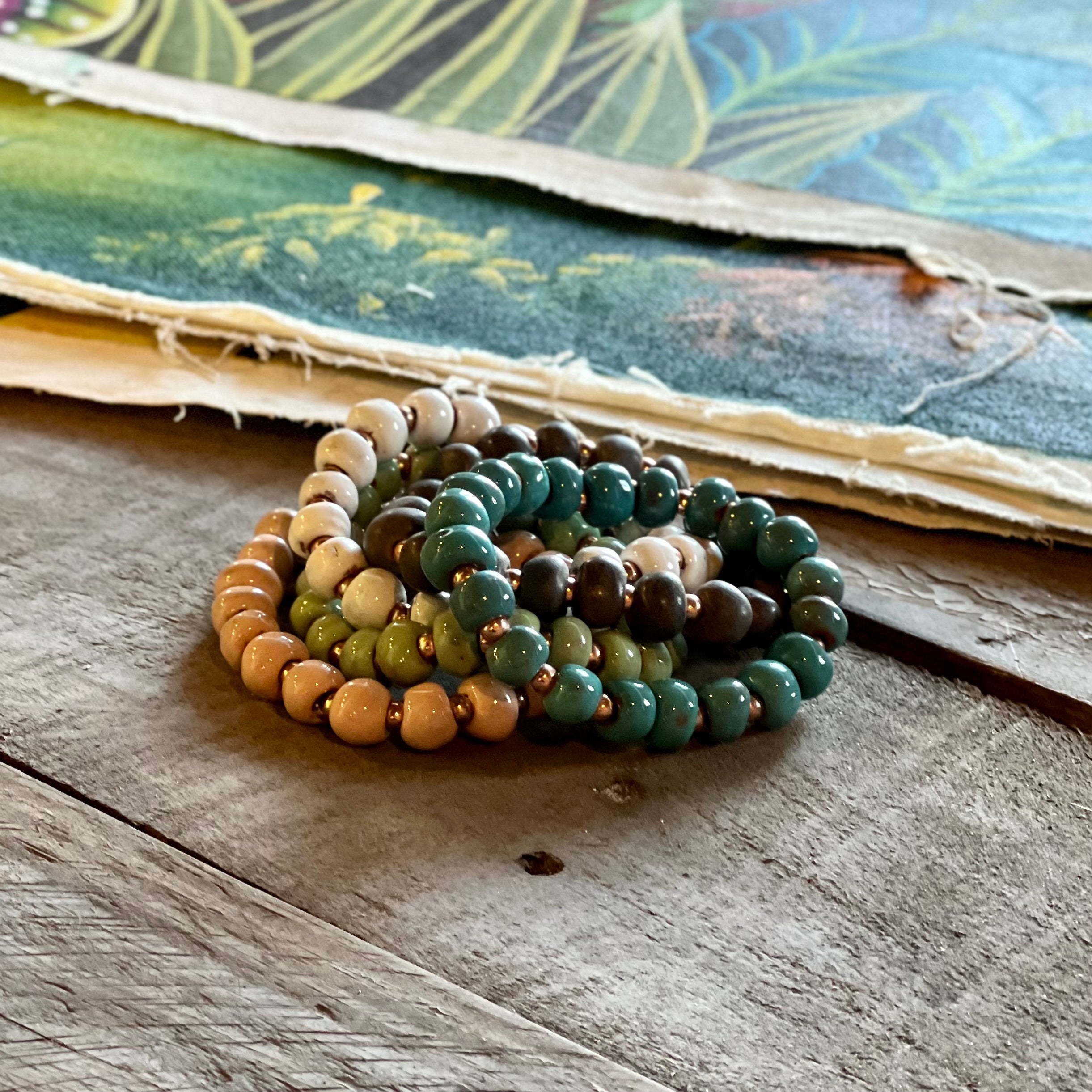 Simple Ceramic Bracelet- Rose Gold