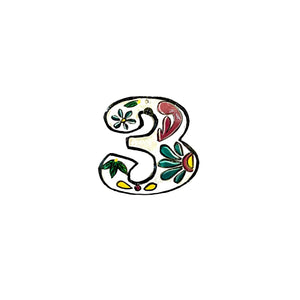 Painted Numbers - White
