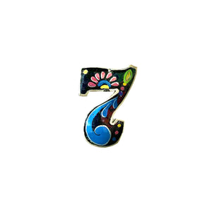 Painted Numbers - Black
