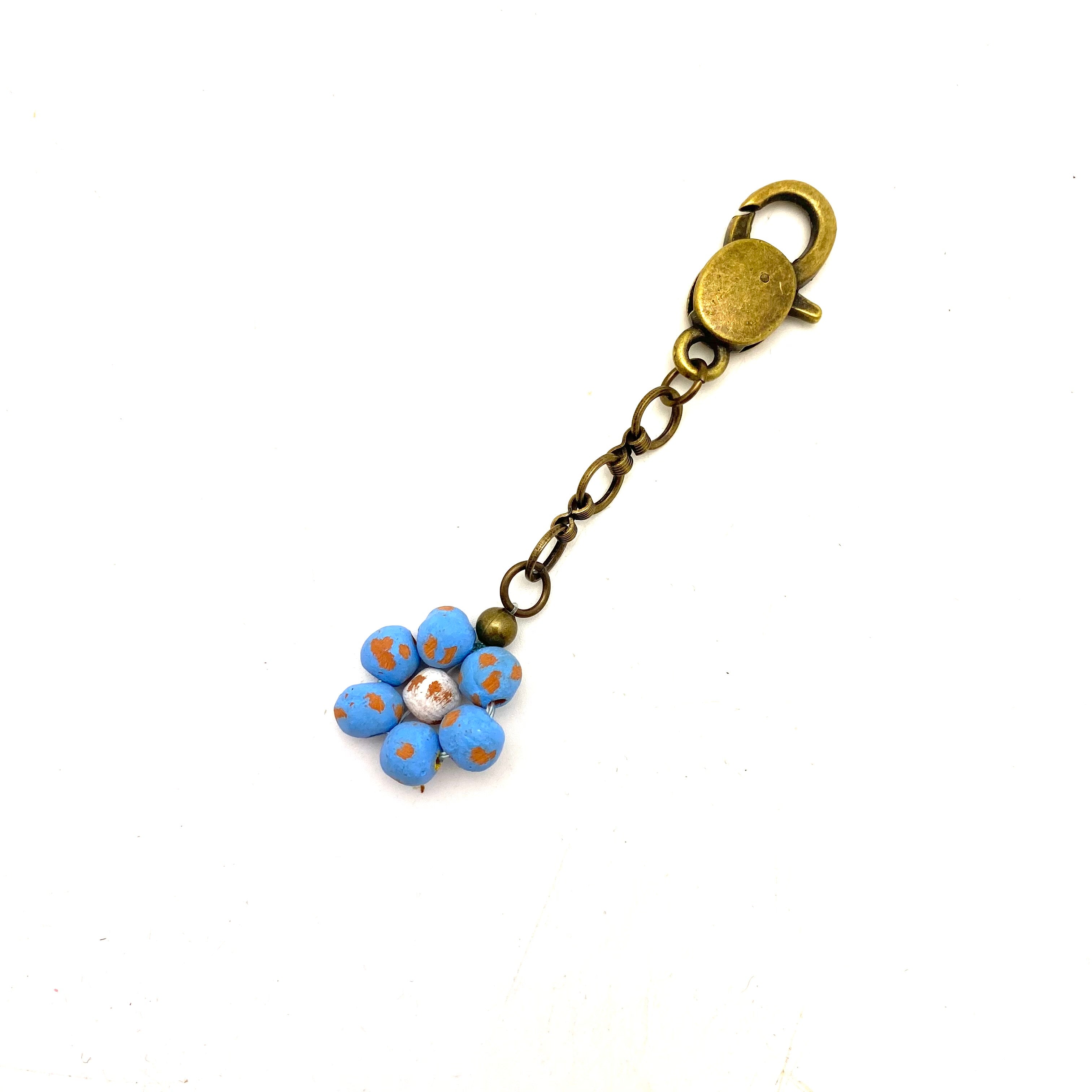 Ceramic Daisy Keychain