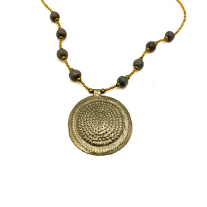 Steel Drum Medallion Necklace