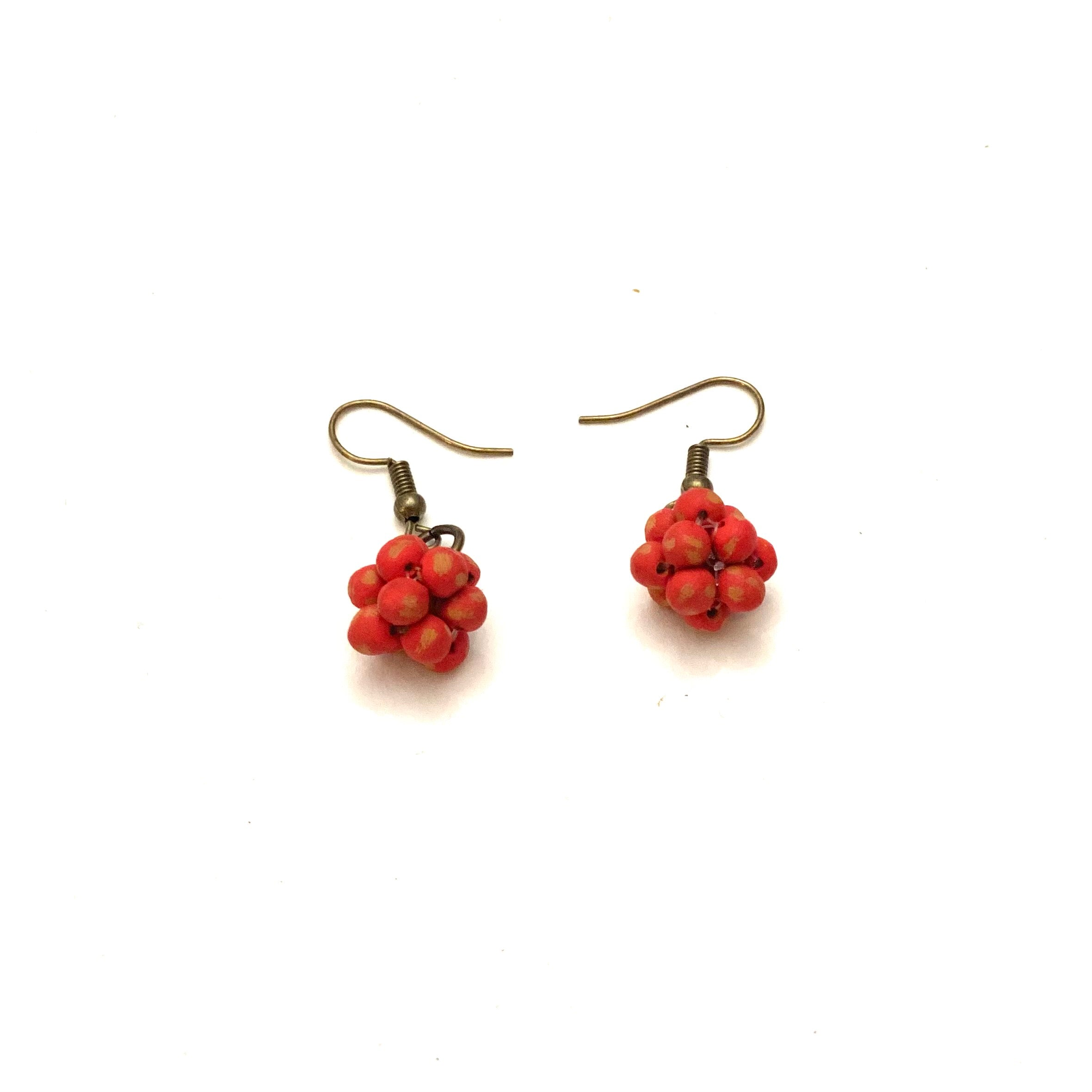 Micro-bead Ceramic Popcorn Earrings