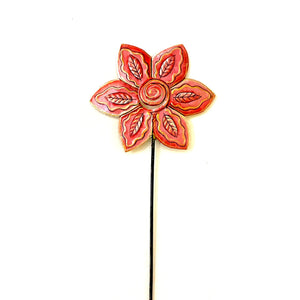 Garden Stake- Pink/Red 3-D