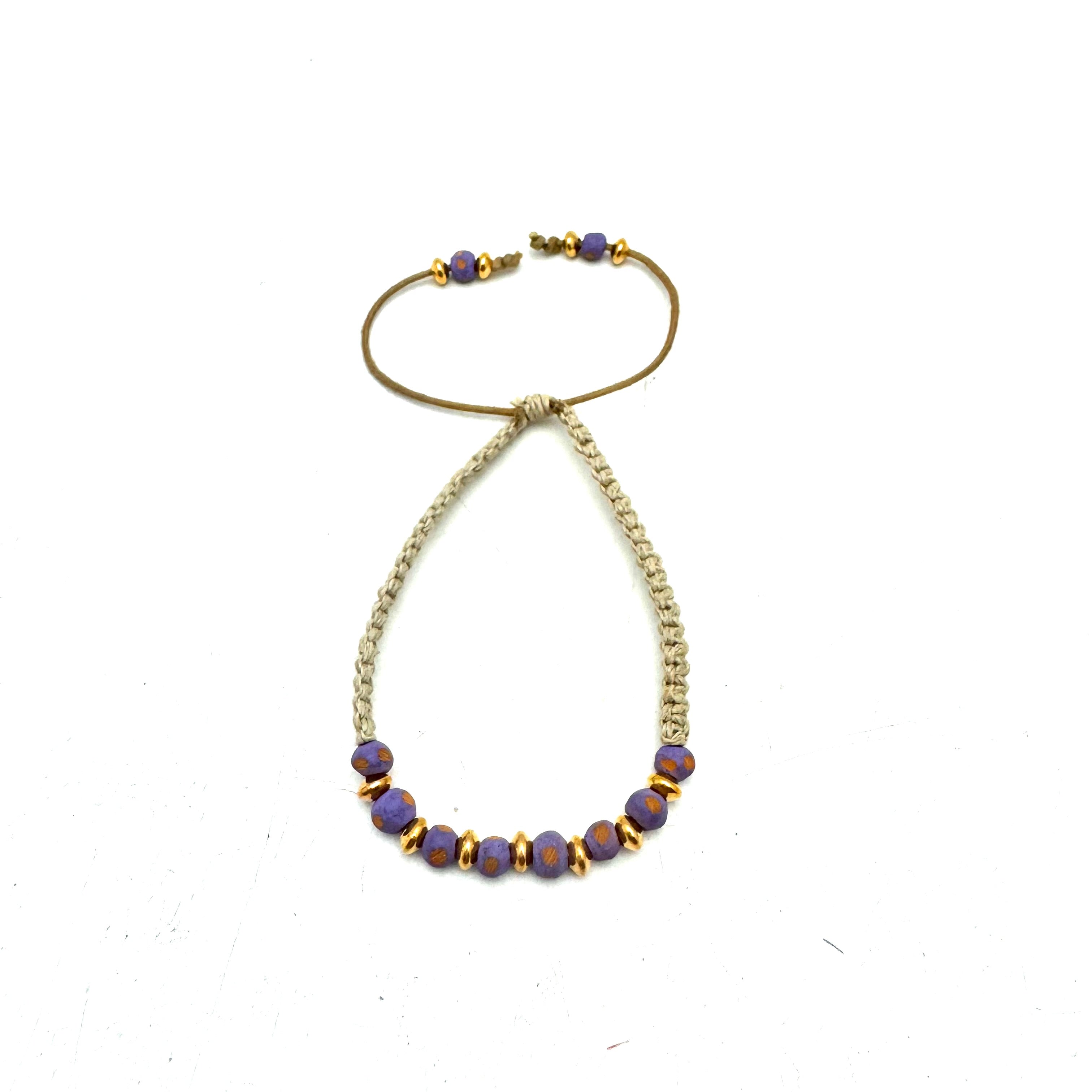 Jameson Macrame Bracelet- Lavender