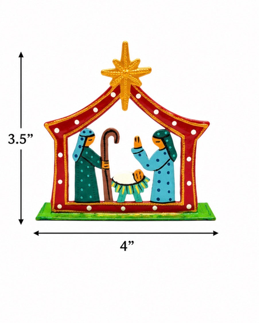 Mini Red Nativity