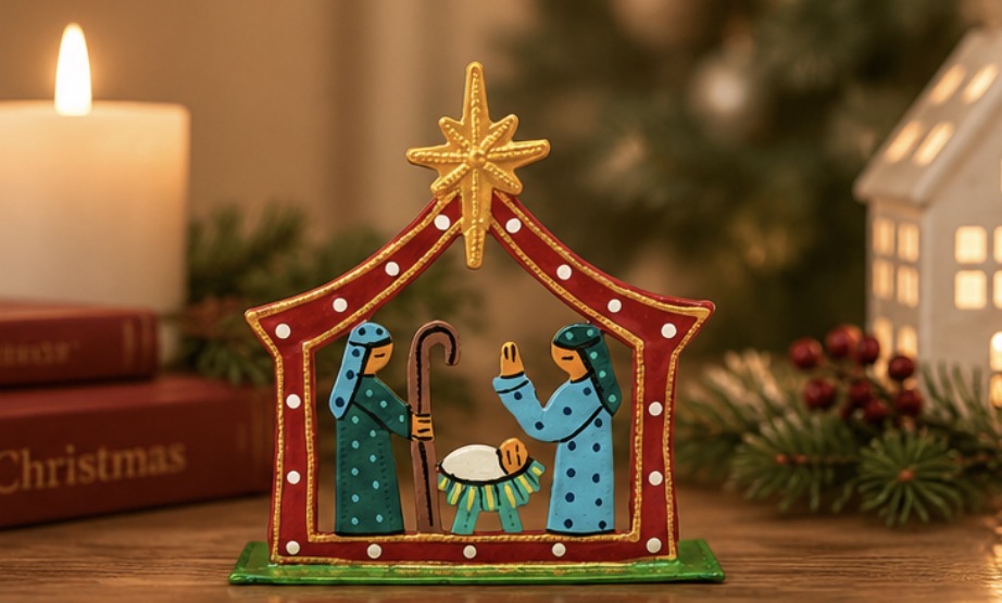 Mini Red Nativity