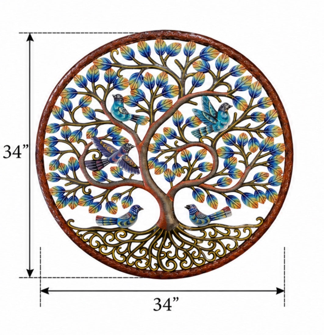 Jumbo Blue and Bronze with Birds