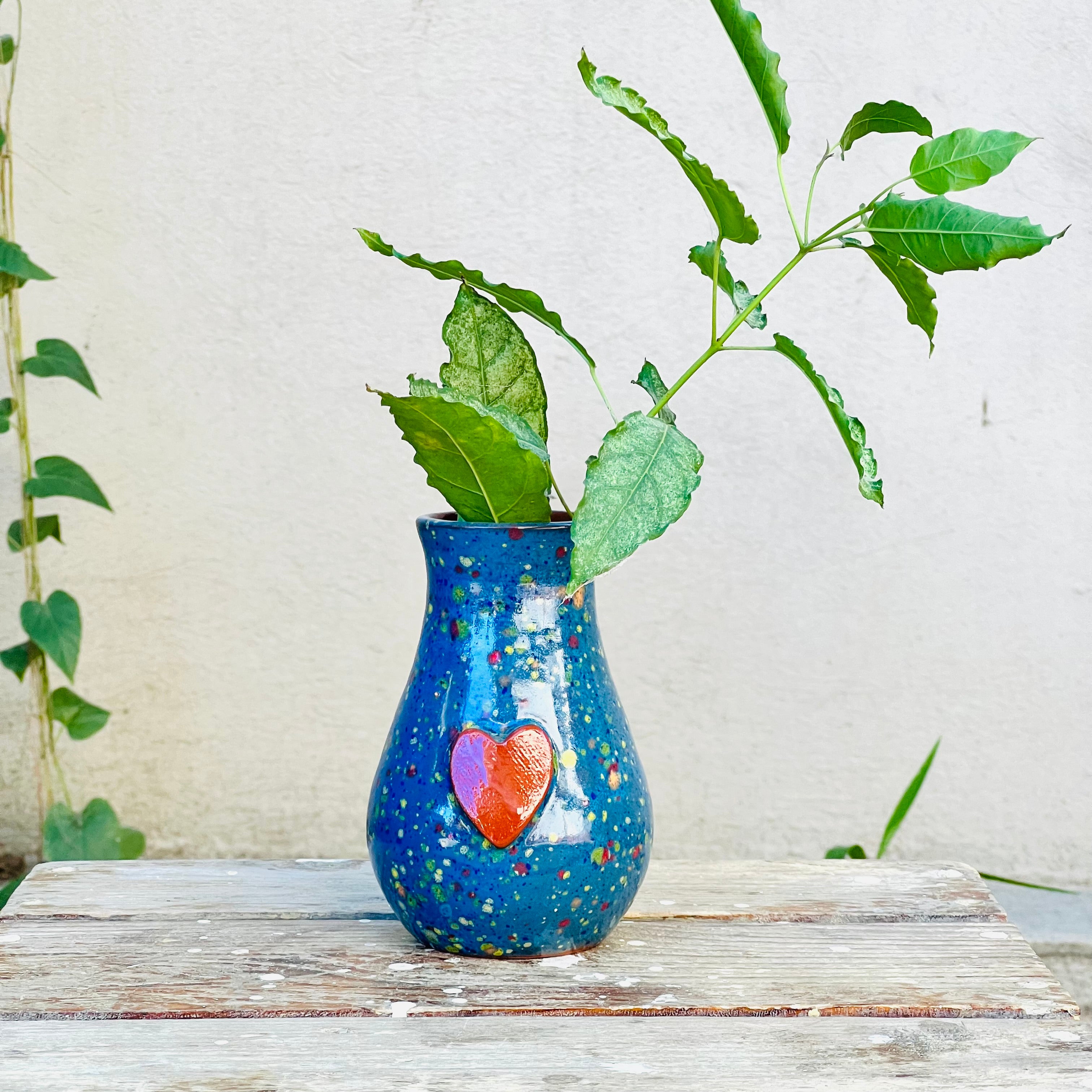 Calliope Heart Vase - Koi Pond