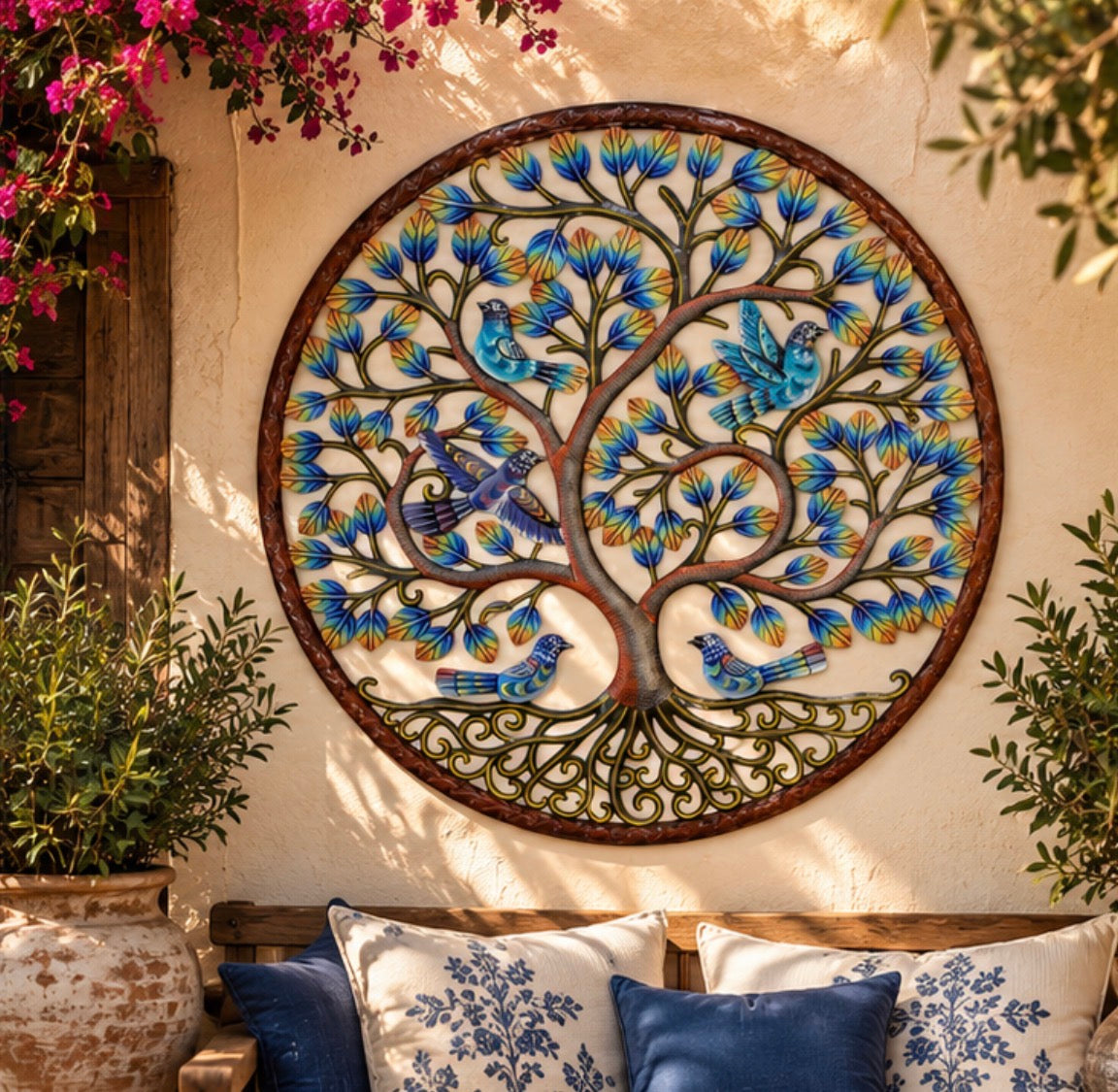 Jumbo Blue and Bronze with Birds