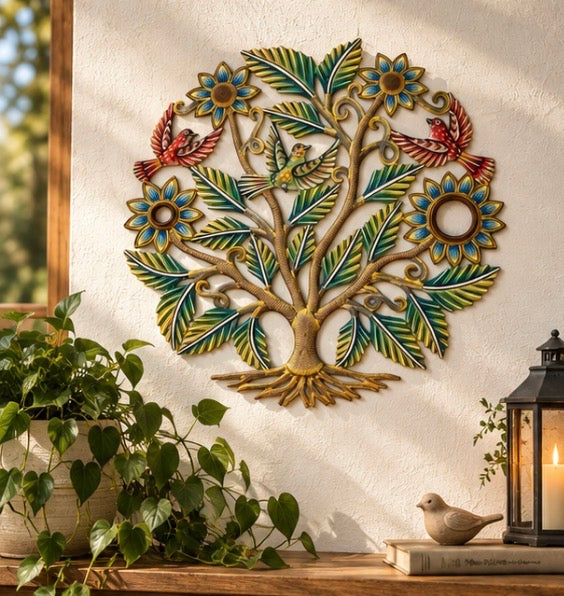 Oil Drum Top Green Leaf Tree