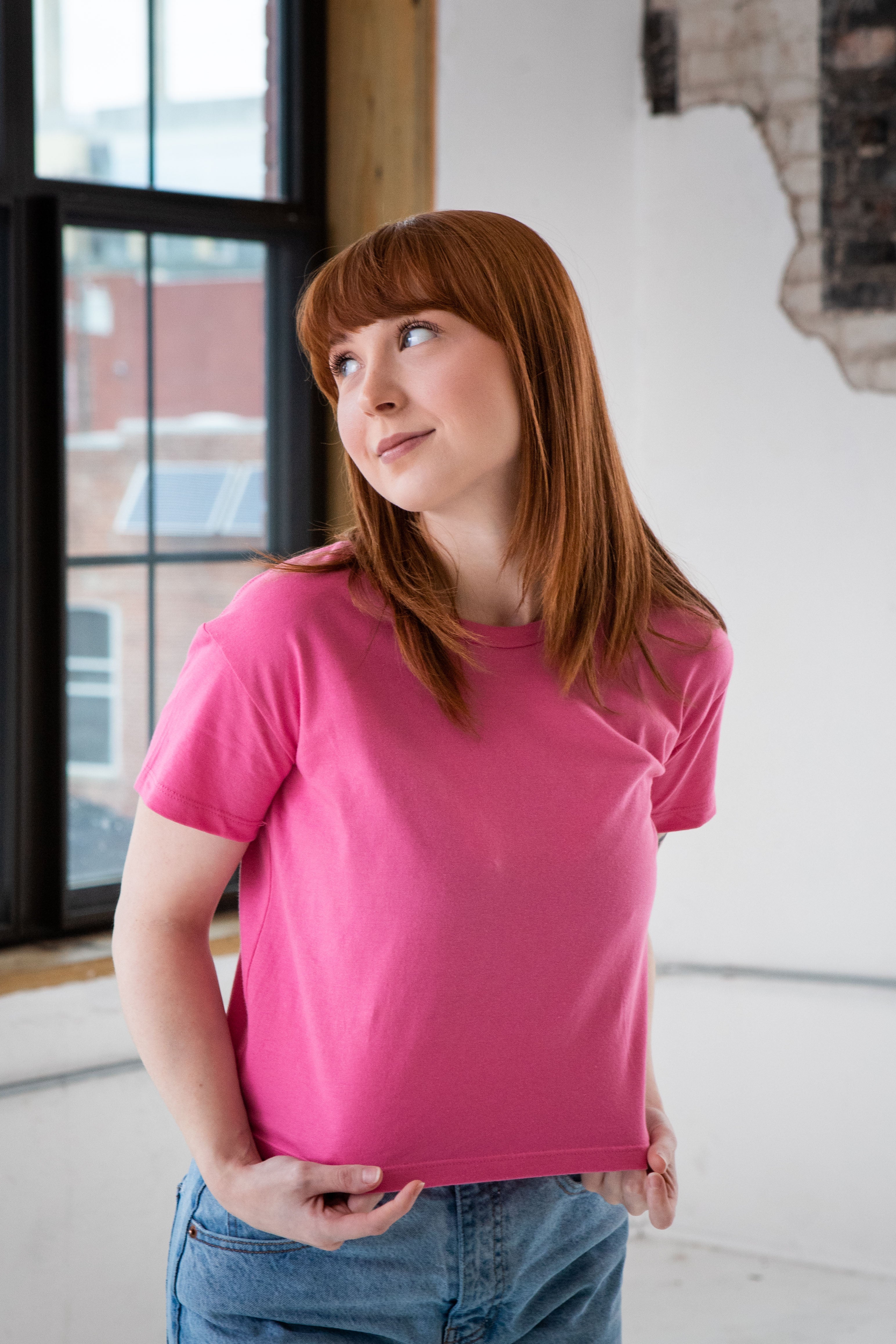 Ladies Premium Cotton Crop Tee