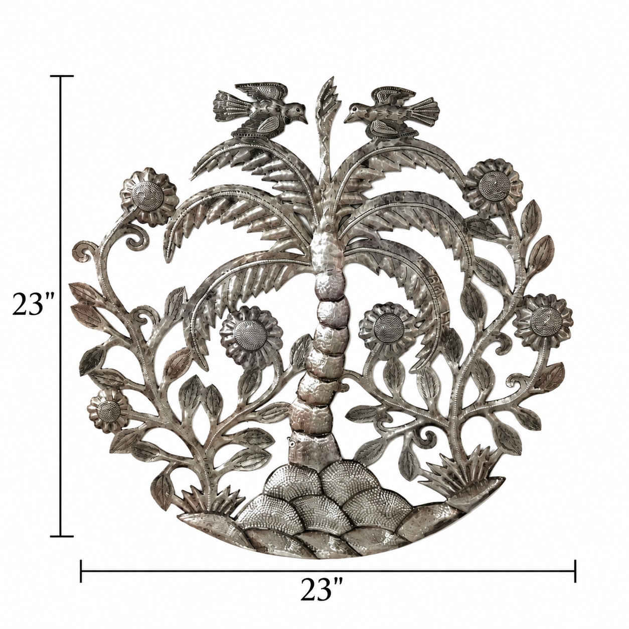 Large Steel Sunflower Palm