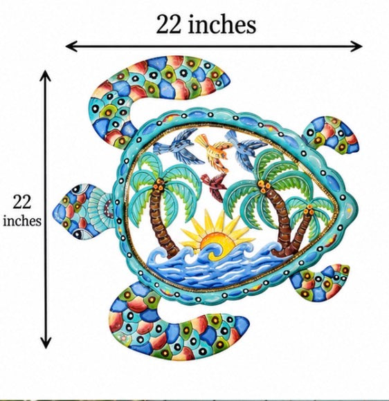 Palm Tree Sea Turtle - Horizontal