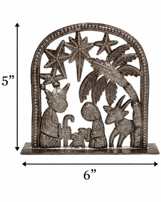 Small Standing Dome Nativity- Palm Tree